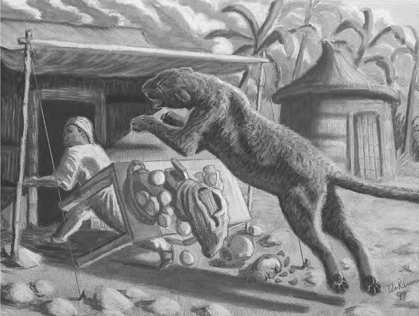 Mngwa atakuje! Ilustracja autorstwa badacza-artysty Williama Rebsamena